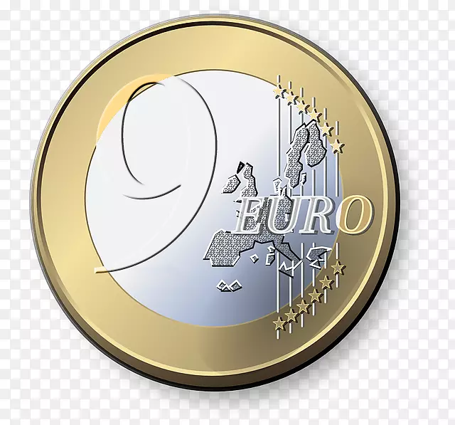 欧元硬币1欧元硬币剪贴画-欧元
