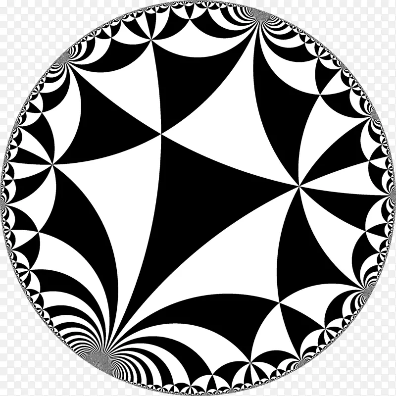 施瓦兹三角镶嵌球黑白图案-数学