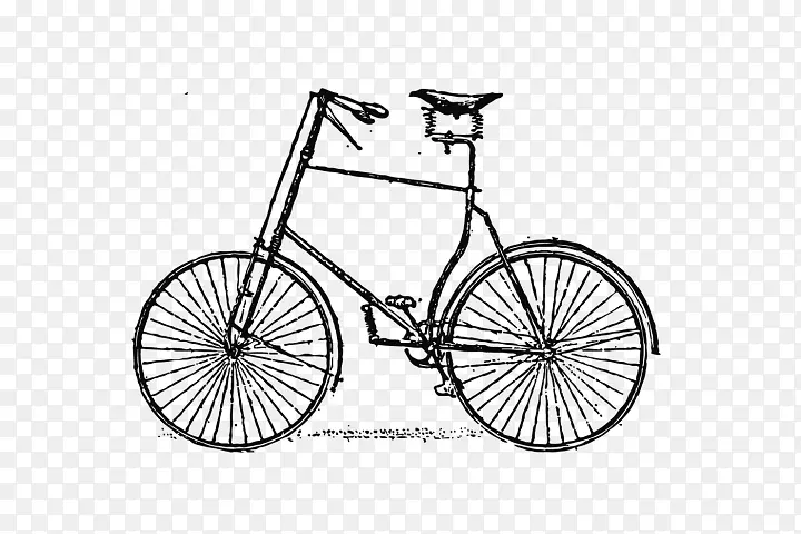 自行车车轮，自行车车架，自行车马鞍，自行车车把，道路自行车-婚礼邀请函，水彩画花-水彩画花