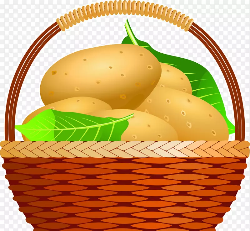 马铃薯复活节兔子篮子剪贴画-土豆