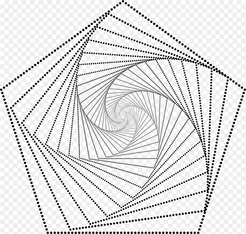 螺旋形神圣几何方形-五边形
