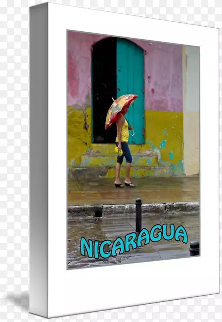 尼加拉瓜展示广告海报画廊包帆布-雨水彩