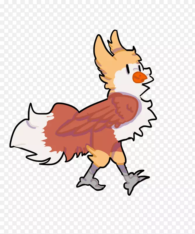 红狐卡通喙尾夹艺术-鸟精灵