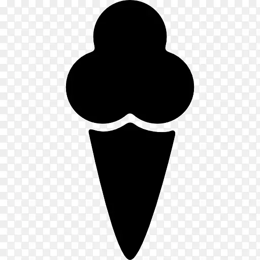 冰淇淋锥电脑图标剪贴画食物图标黑色