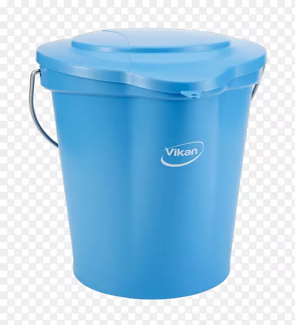 塑料盖子蓝色桶杯-坎特