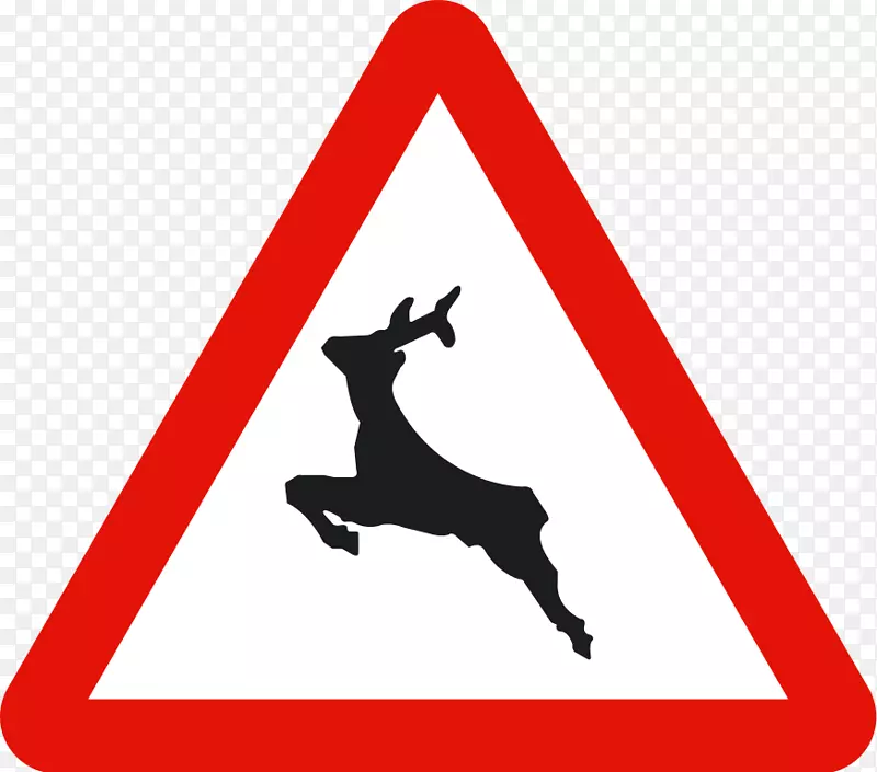 动物横渡：意大利野生世界交通标志、警告标志、道路标志-交通灯