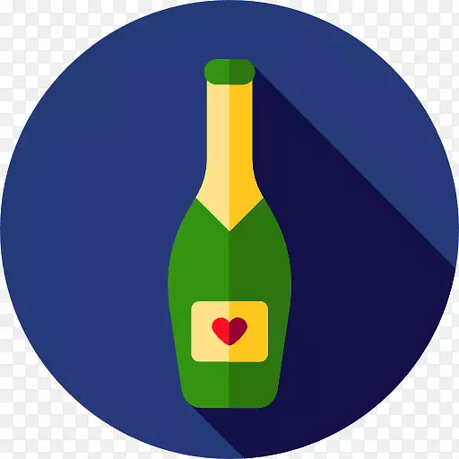 香槟，啤酒，葡萄酒，酒瓶，厄克尔-婚礼图标