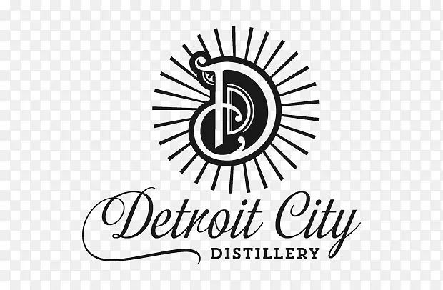 威士忌工厂-底特律市酒厂市场标识壁画-底特律城市