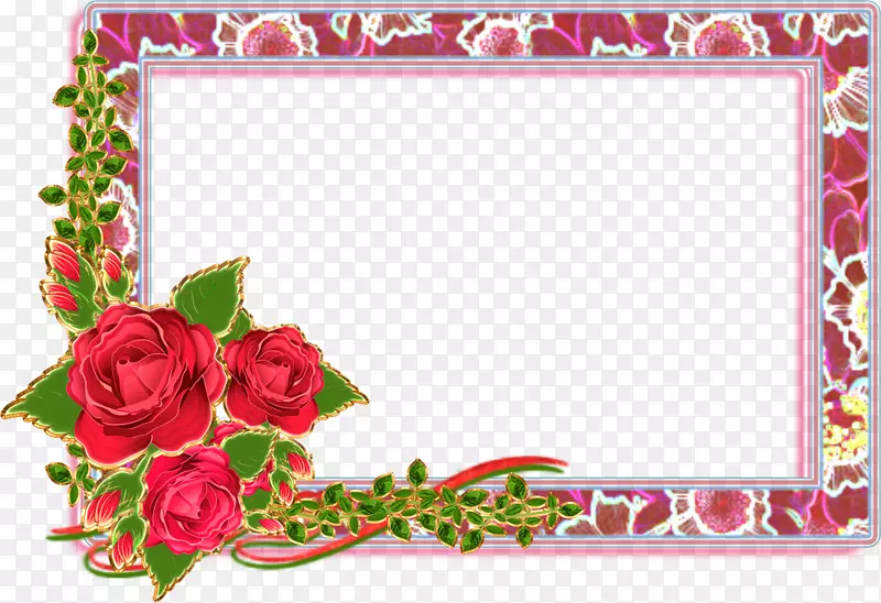 花园玫瑰画框纸花