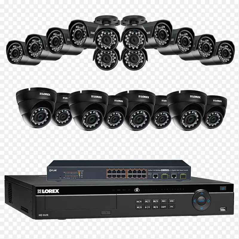 无线安全摄像机lorex技术公司夜视安全警报和系统.照相机4k