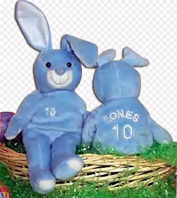 复活节兔子复活节篮子填充动物和可爱的玩具-兔子