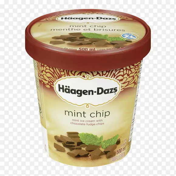 巧克力薄饼面团冰淇淋乳制品hagen-dazs薄荷巧克力片-冰淇淋
