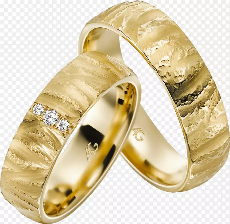 结婚戒指，金凝胶，古德珠宝商-结婚戒指