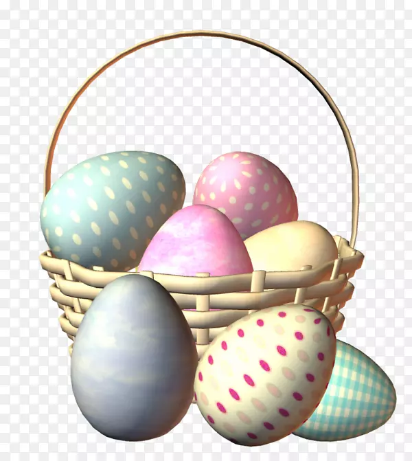 复活节彩蛋篮夹艺术-彩蛋