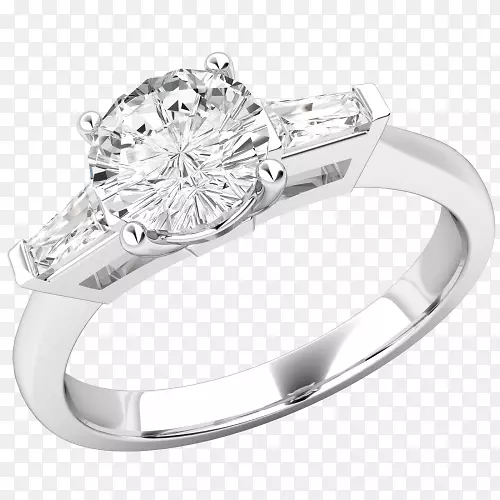 钻石结婚戒指蓝宝石-钻石