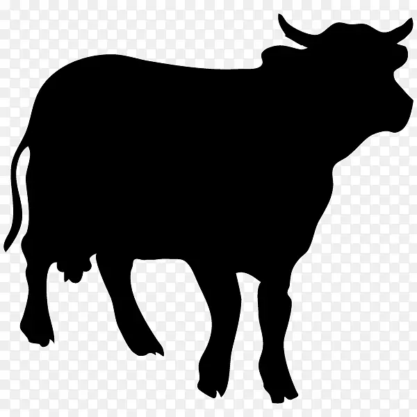 奶牛、安格斯牛、牛磺酸牛、剪影艺术.剪影