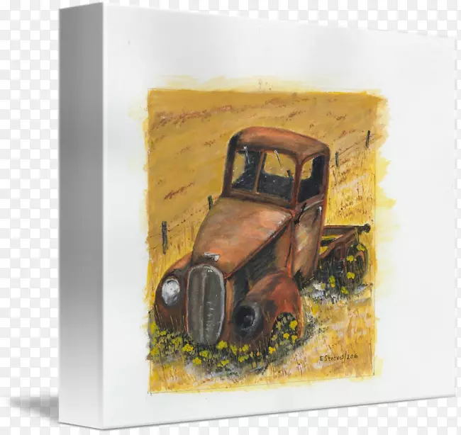 静物油漆-乡村卡车