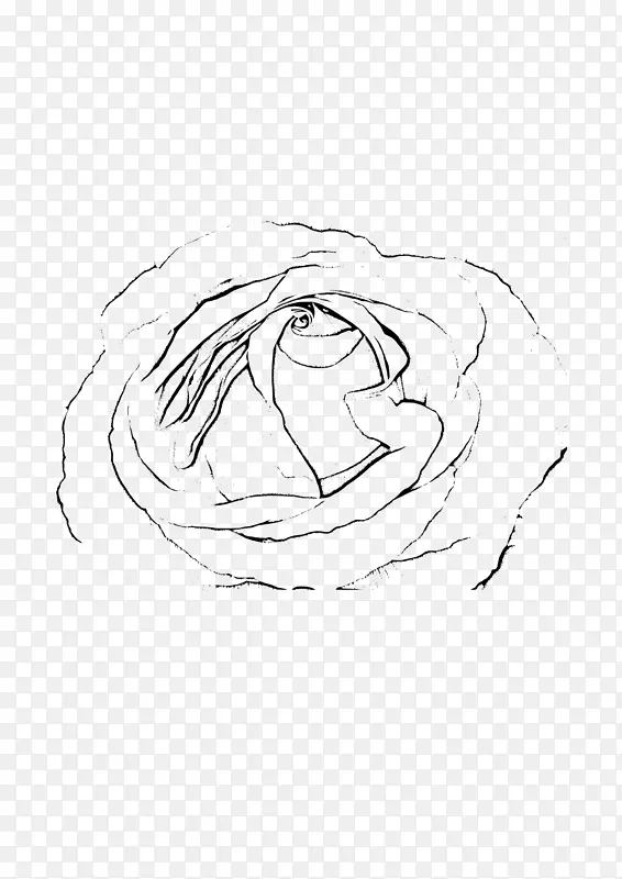 黑白素描玫瑰悬垂黑白透明