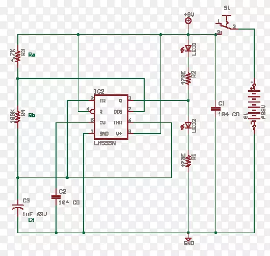 可稳定多振子555定时器集成电路电子电路