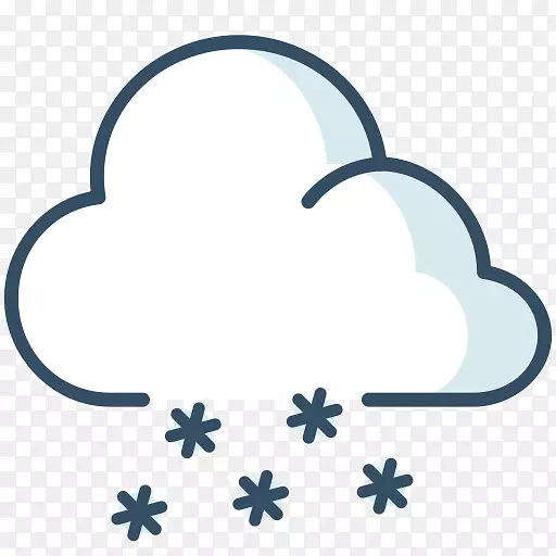 天气预报电脑图标雨雪混合剪贴画-冰雪