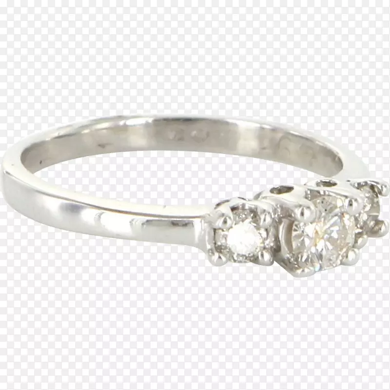 结婚戒指银金钻石戒指