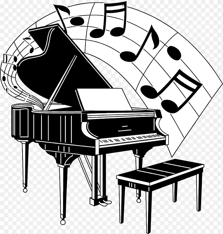 钢琴音符乐器键盘钢琴