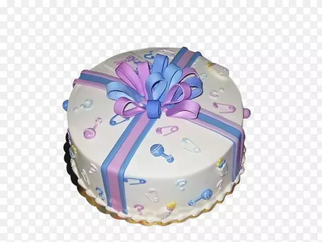 奶油蛋糕装饰皇家糖霜生日蛋糕托-性别透露