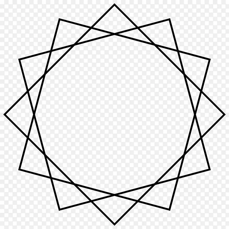 星形多边形十二角内角几何.多边形形状
