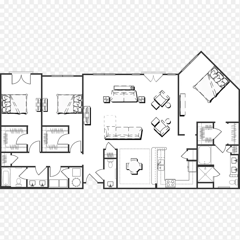 罗卡技术绘图公寓-公寓平面图