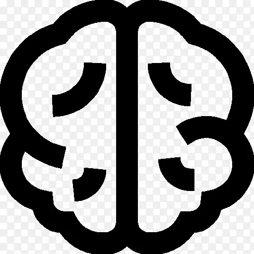 脑计算机图标-大脑半球-大脑