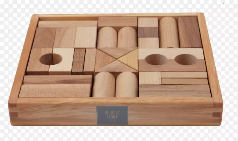 玩具方块盒彩色木制故事积木