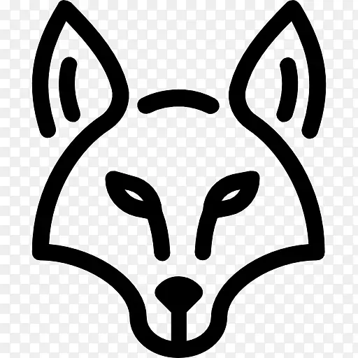 红狐电脑图标鼻子夹艺术狐狸