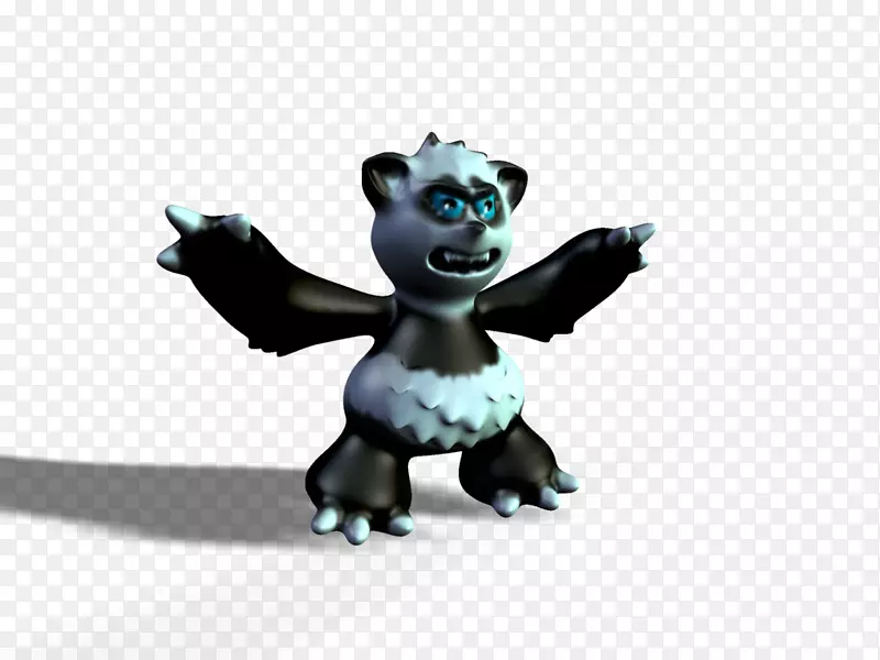 小雕像动物-愤怒的熊猫
