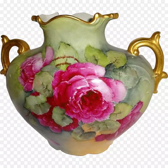 花园玫瑰花瓶瓷器玻璃艺术花瓶