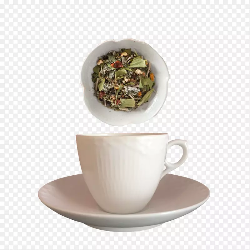 绿茶薄荷茶咖啡杯松叶茶