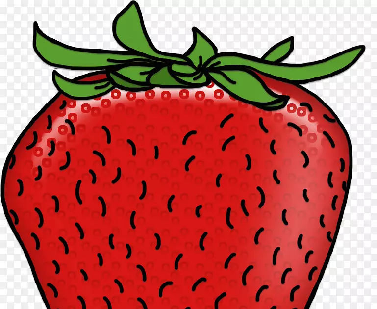 草莓超级食物饮食剪贴画-草莓