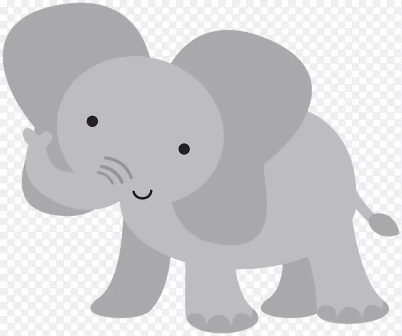 野生动物大象幼崽剪贴画-印度象