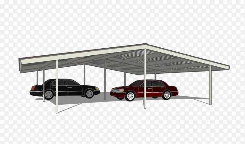 房顶，汽车棚，檐篷，车库.金属线