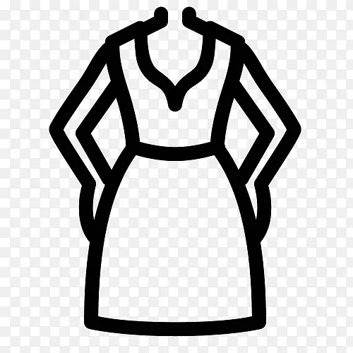 袖子连衣裙电脑图标滑行服装-连衣裙