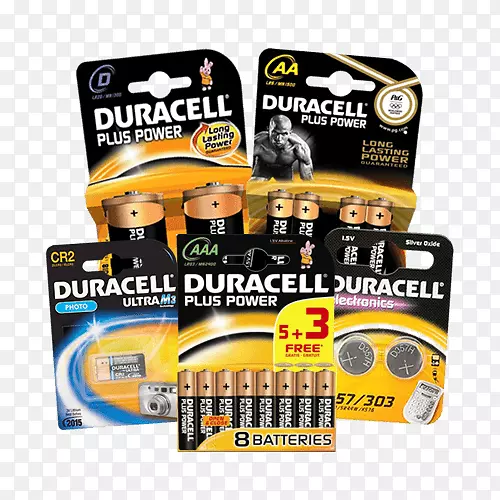 蓄电池碱性电池Duracell手电筒包装和标签.Eveready