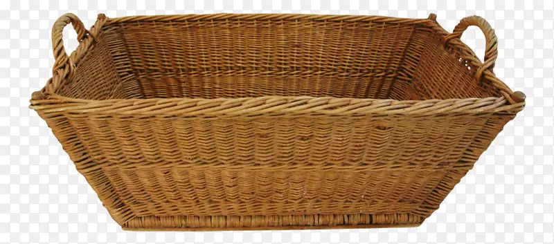 40年代野餐篮柳条-洗衣篮