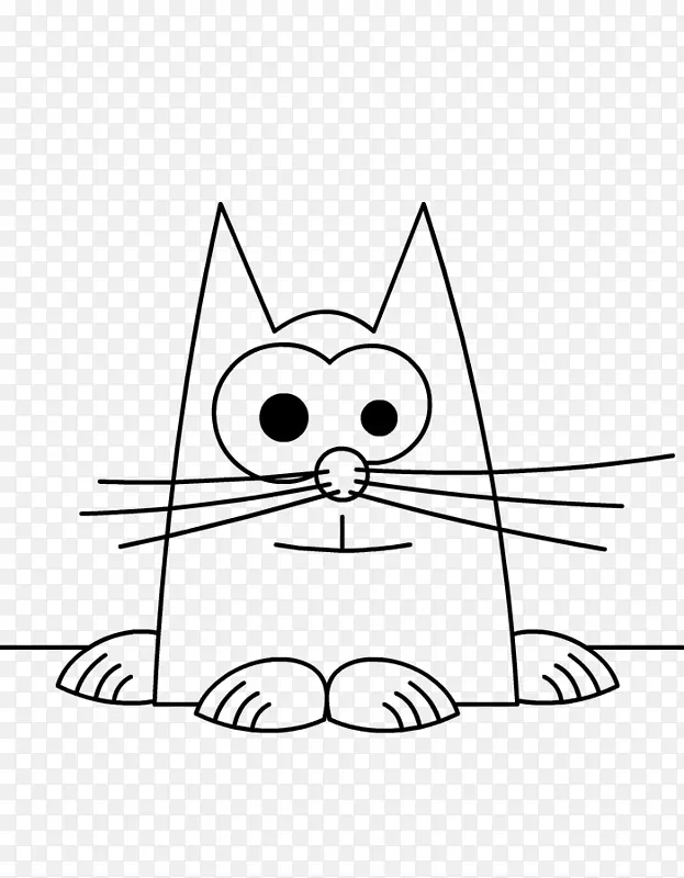 胡须猫白色剪贴画-猫