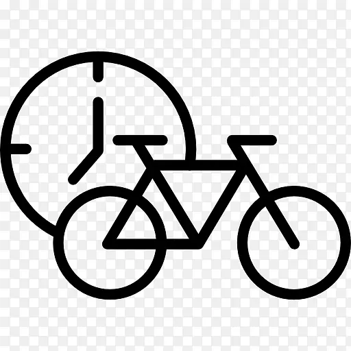 自行车轨道自行车.闹钟和时间图