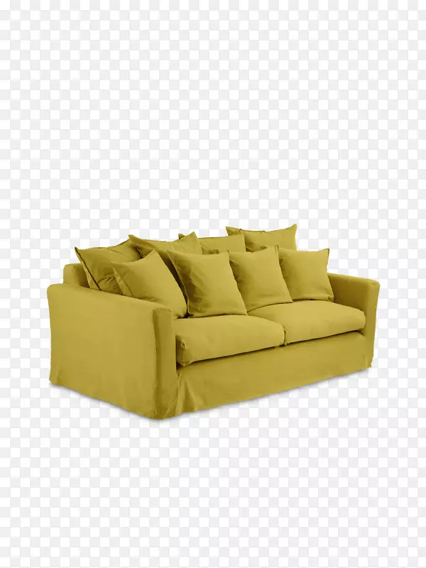 沙发床沙发家具滑盖垫黄色沙发