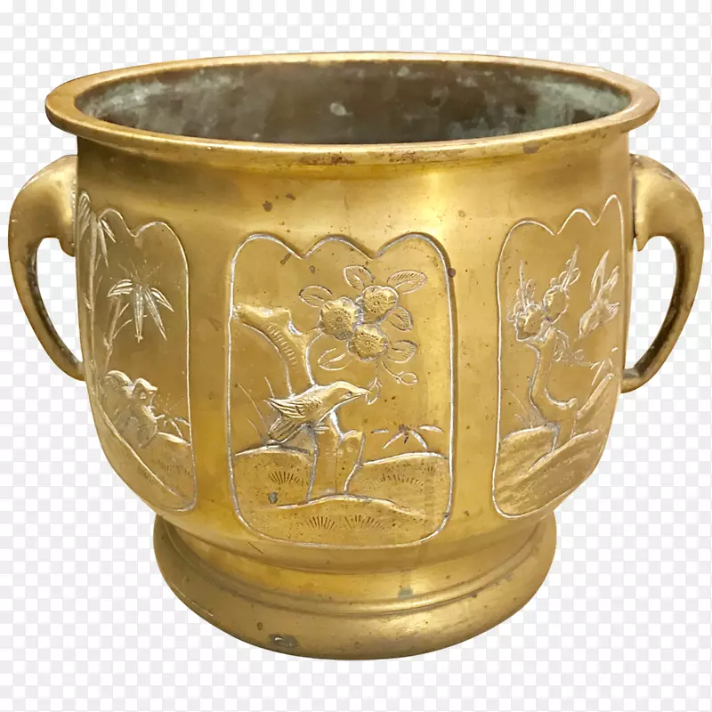 青铜陶瓷黄铜花瓶陶器-古董