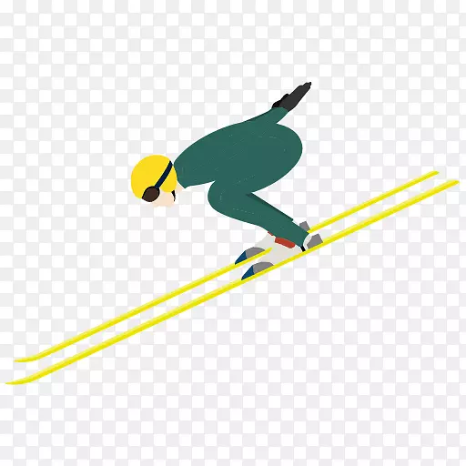 滑雪杆滑雪跳跃滑雪