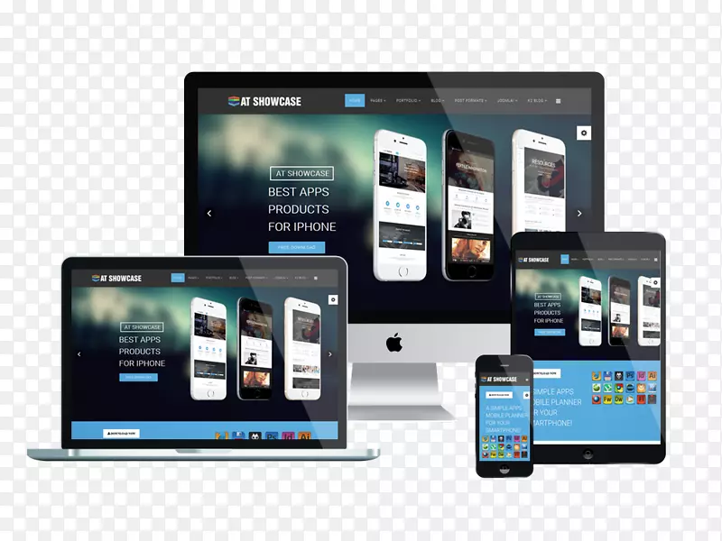 智能手机网页设计网页模板系统Joomla-Smartphone