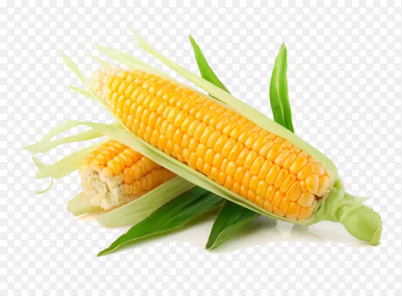 玉米芯上的玉米粉玉米甜玉米有机食品谷类蔬菜