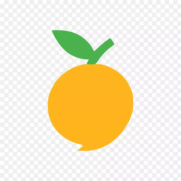 绿洲素食咖啡厅橙子芒果组织标志-橙色