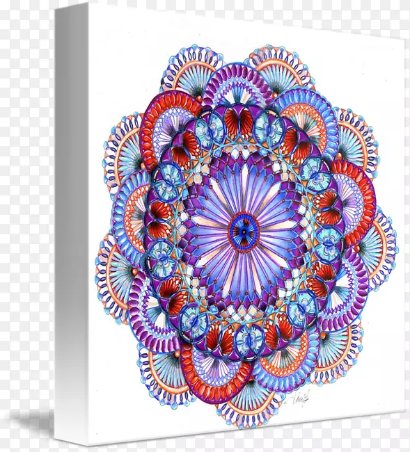 曼达拉分形艺术螺旋万花筒圆